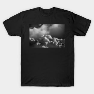 Clouds 10 In Black and White T-Shirt